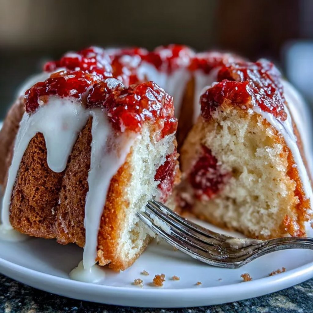 Raspberry Lemon Spring Pound Cake