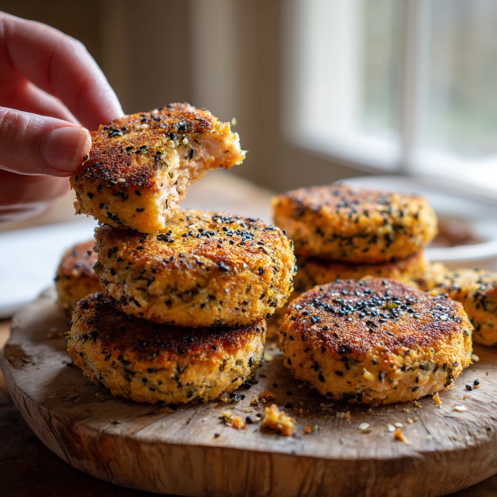 Lemon-Sesame Salmon Patties
