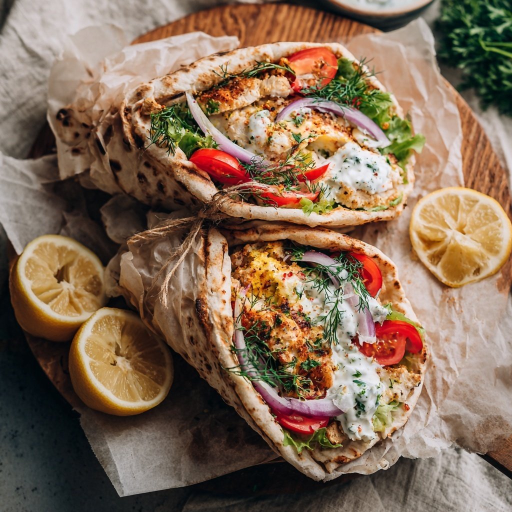 Lemon Herb Grilled Chicken Wrap