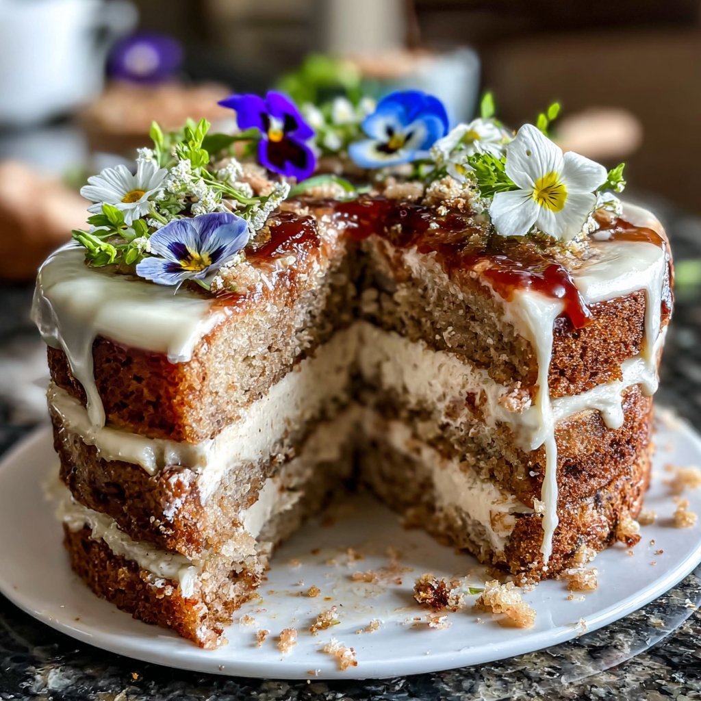 Springtime Graduation Floral Cake